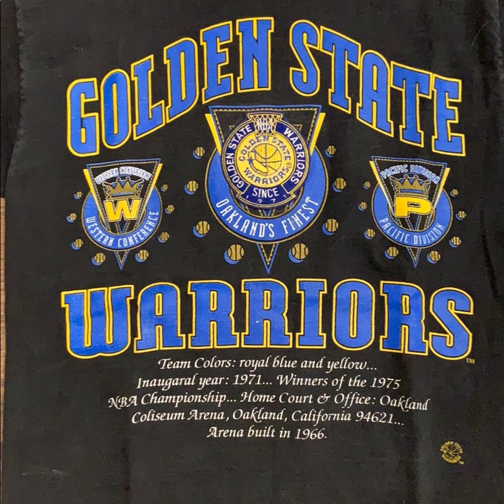 L new vintage GSW t-shirt goldenstate warriors nba